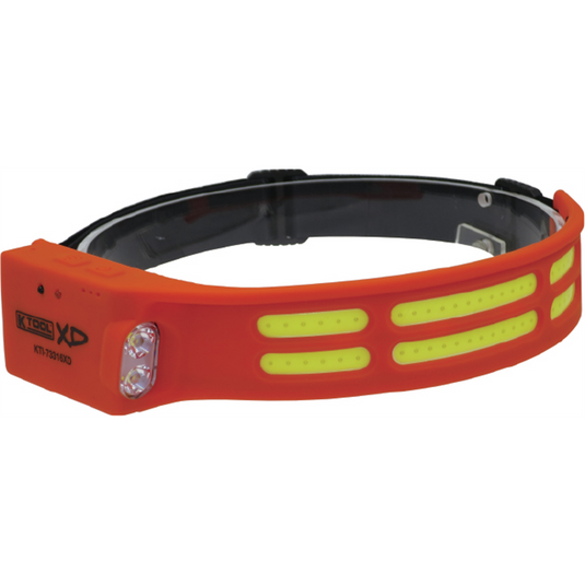 K Tool International Headlight with a Motion Sensing Side Flashlight 600 Lumen Flexible COB