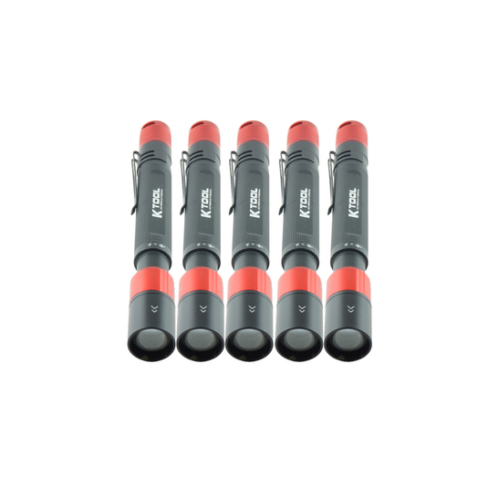 K Tool International 5 pack of Pen Light Rechg CREE LED XPG 120 Lumen