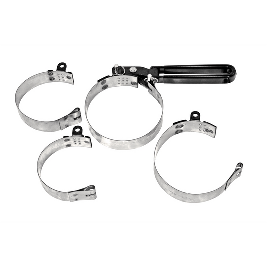 K Tool International Oil Filter Strap Wrench 4-in-1 2-3/8 x 4-3/8 Inches