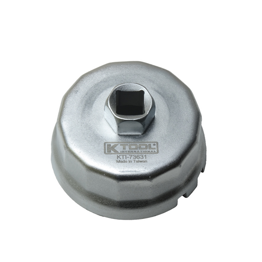 K Tool International Cap Oil Filter Wrench for Toyota 64.5mm - P14 1/2 Inch Drive 21mm