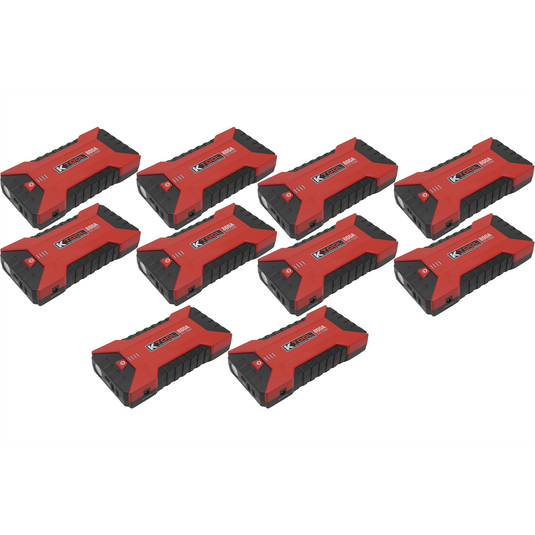 10 Pack of Compact Jump Starter 800 amp; 12-volt; 12;000mAh