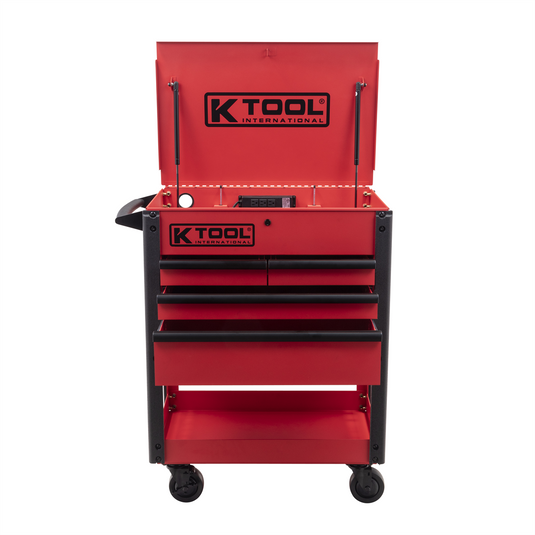 K Tool International Service Cart 35 in. Premium 4 Drawer 500 lb. (Matte Red)