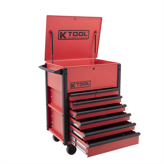 K Tool International Service Cart Premium 7 Drawer 750 lb. (Matte Red)