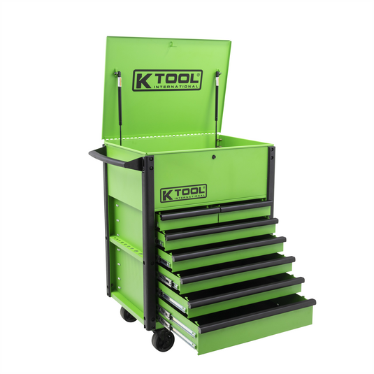 K Tool International Service Cart Premium 7 Drawer 750 lb. (Matte Neon Green)