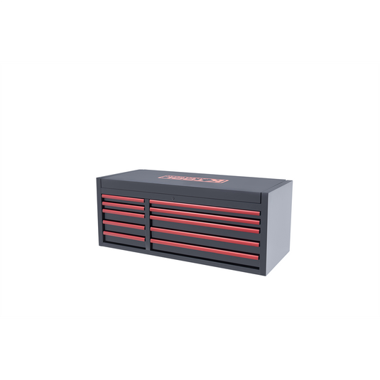 K Tool International Tool Box 55 Inch Premium 10 Drawer Double Bay 500 Pound (Matte Black)