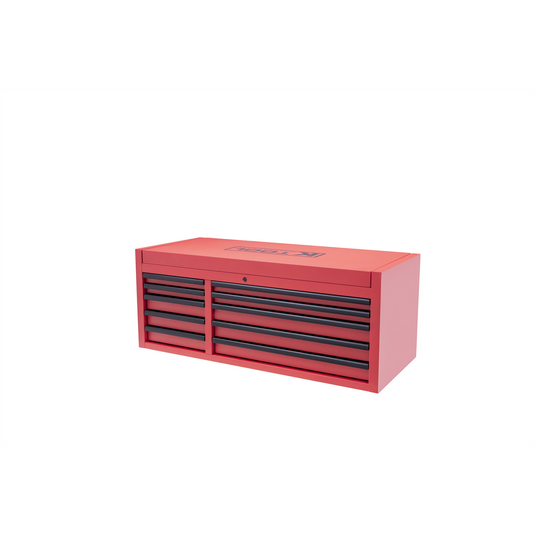 K Tool International Tool Box 55 in. Premium 10 Drawer Double Bay 500 lb. (Matte Red)