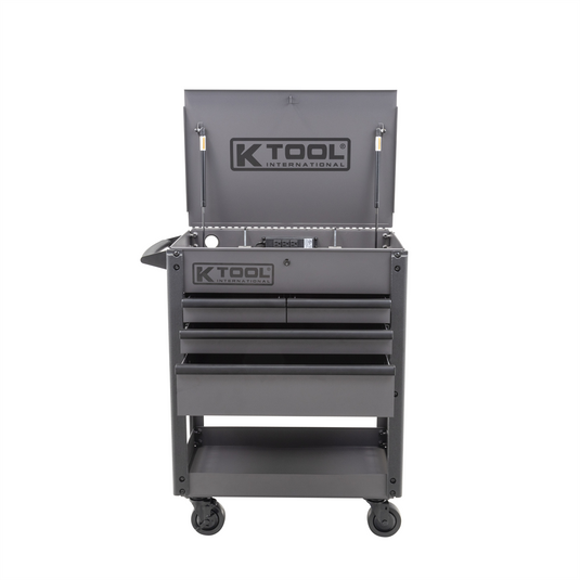 K Tool International Service Cart 35 Inch Premium 4 Drawer 500 Pound (Matte Grey)