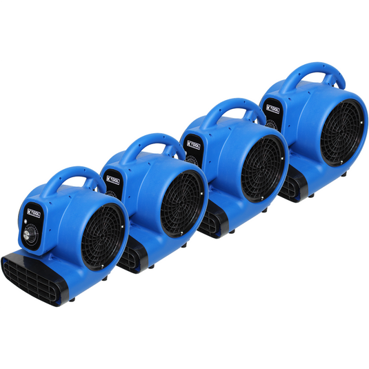 K Tool International 4 Pk. of 800 CFM Floor Blowers