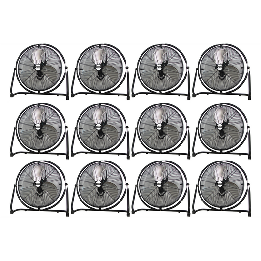 K Tool International 20"" 4-way Tilting High Velocity Industrial Floor Fan (Pallet of 12)