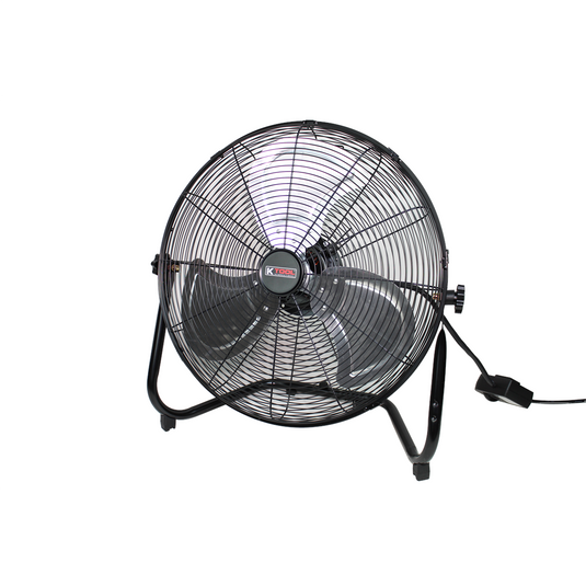 K Tool International 20"" High Velocity Industrial Floor Fan w/ Wall Mount