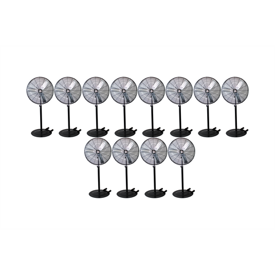 K Tool International 30"" Oscillating Pedestal Industrial Fan (Pallet of 12)