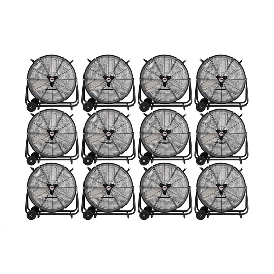 K Tool International 24"" Direct Drive Industrial Tilting Drum Fan (Pallet of 12)