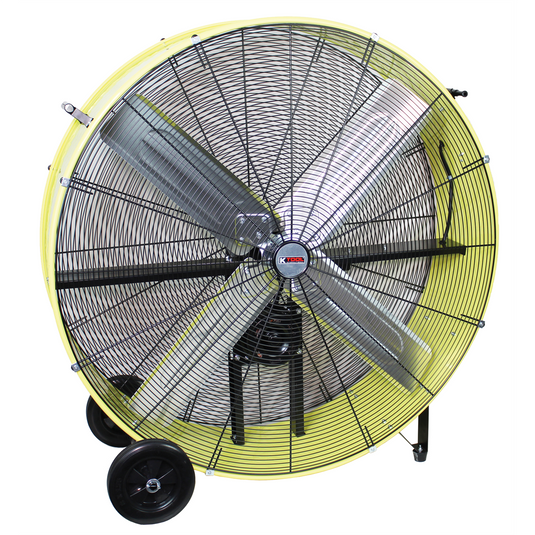 K Tool International 42"" Belt Drive Industrial Drum Fan; Safety Yellow