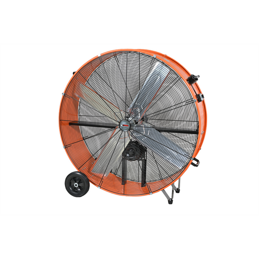K Tool International 42"" Belt Drive Drum Fan - Orange