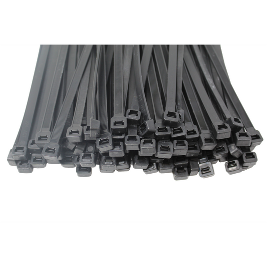 K Tool International 3-PACK Cable Zip Tie Tie 14 in. Black 100/bag 120 lb. Tensile