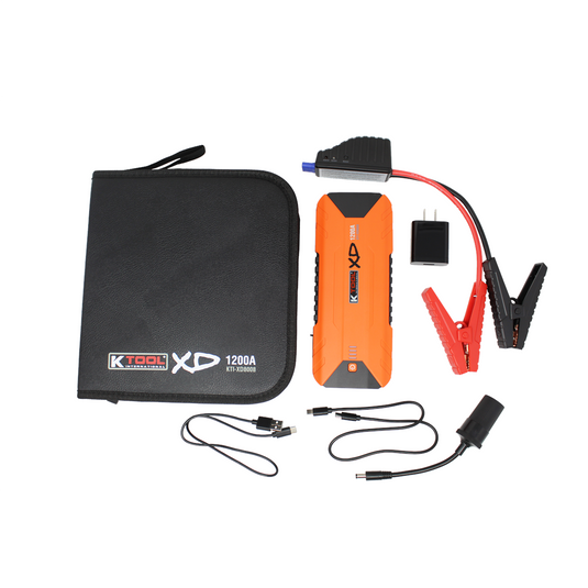 K Tool International Compact Jump Starter 1200 amp; 12-volt; 16;000mAh