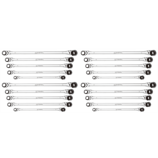 K Tool International 4 Sets of 5 Pc. Metric Double Box Univ Spline 90 Tooth