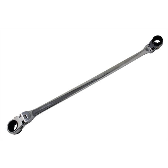 K Tool International Wrench Double Box Ratcheting Reversible 9/16 Inch x 5/8 Inch Universal Spline 90 Tooth