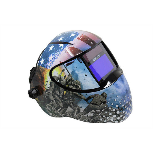 K Tool International Red; White; Blue Patriotic Welding Helmet