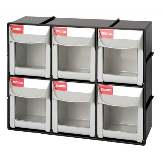 ShopSol Flip Out Part Storage Bins - 6 Compartment