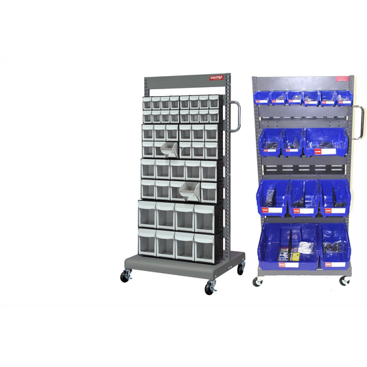 ShopSol Two Sided Mobile Parts Storage Cart