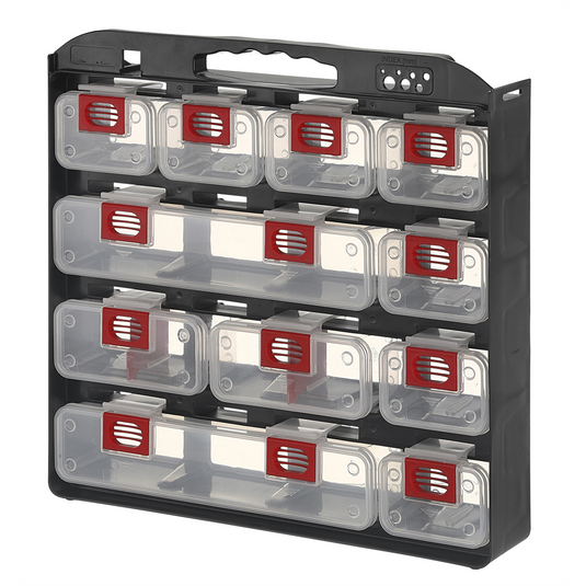 ShopSol Storage Case 1- Sided 11 bins with Carry Strap