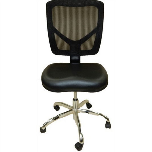 ShopSol Dental Lab Chair; Mesh Back Black Seat