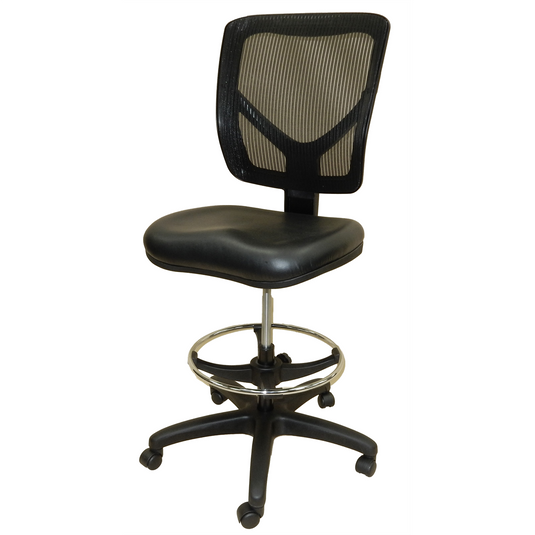 ShopSol Workbench Chair w/ vinyl seat and  mesh backrest