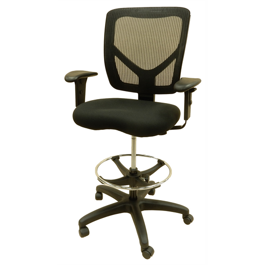 ShopSol Workbench Chair w/ fabric seat and  mesh backrest
