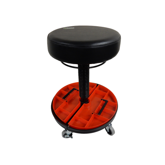 ShopSol Tool Trolley -Low with vinyl seat and  (2) part removable tray