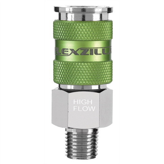 Legacy Manufacturing Flexzilla High Flow Coupler; 1/4 Body; 1/4 MNPT