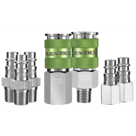 Legacy Manufacturing Flexzilla High Flow Coupler & Plug Kit; 7 pc