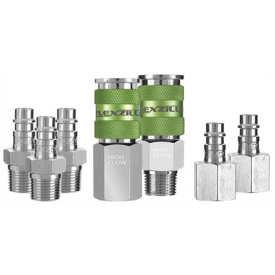 Legacy Manufacturing Flexzilla High Flow Coupler & Plug Kit; 7 pc
