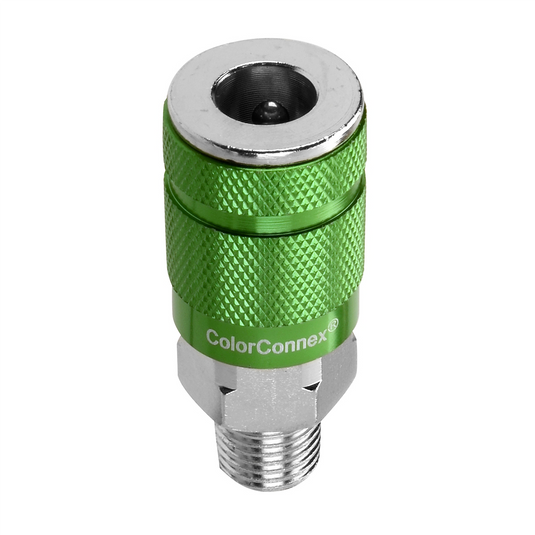 Legacy Manufacturing B 1/4"" Green Coupler 1/4"" MNPT