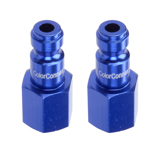Legacy Manufacturing C 1/4"" Blue Plug 1/4"" FNPT 2pk