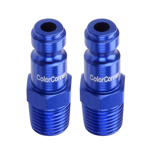 Legacy Manufacturing C 1/4"" Blue Plug 1/4"" MNPT 2pk