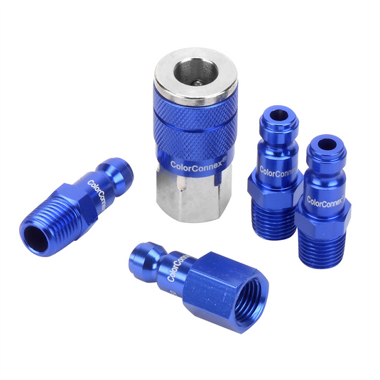 Legacy Manufacturing C 5pc 1/4"" Blue Coupler & Plug