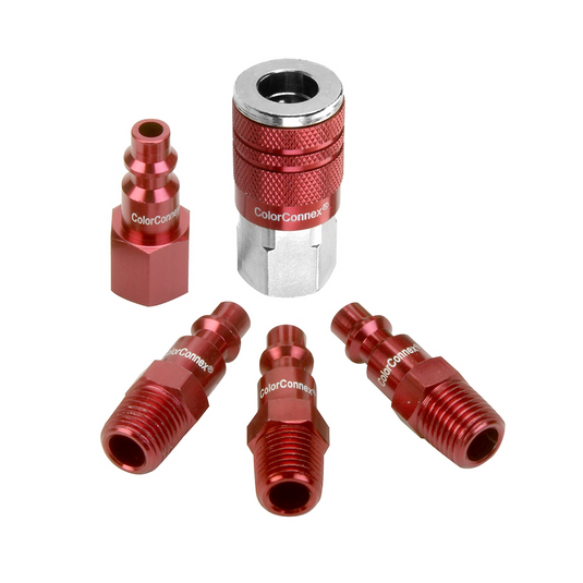 Legacy Manufacturing D 5pc 1/4"" Red Coupler & Plug