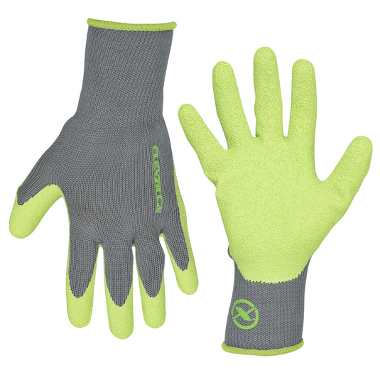 Legacy Manufacturing Flexzilla&reg; Crinkle Latex Dip Gloves; Gray/ZillaGreen&trade;; XL