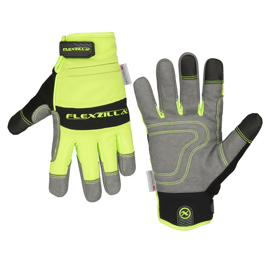 Legacy Manufacturing Flexzilla&reg; High Dexterity Winter Multipurpose Gloves; 3M&trade; Thinsulate&trade; Liner 70g ; Synthetic Leather; Gray/Black/ZillaGreen&trade;; L