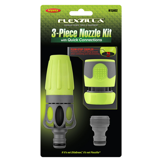 Legacy Manufacturing Flexzilla Garden Hose Nozzle Kit 3Pc