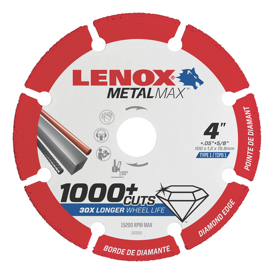 Lenox Tools LENOX DIAM CUTOFF WHEEL DG 4"" X 3/8