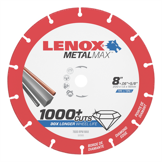 Lenox Tools LENOX Metal Max  DIAM CUTOFF WHEEL CS 8"" X 5/8