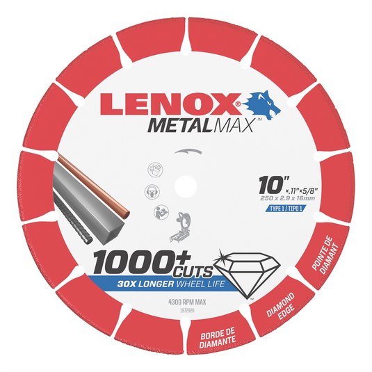 Lenox Tools LENOX Metal Max  DIAM CUTOFF WHEEL CH 10"" X 5/8