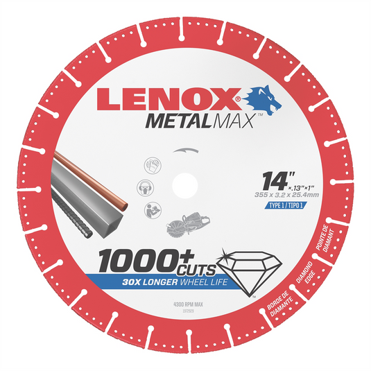 Lenox Tools LENOX Metal Max  DIAM CUTOFF WHEEL GS 14"" X 1