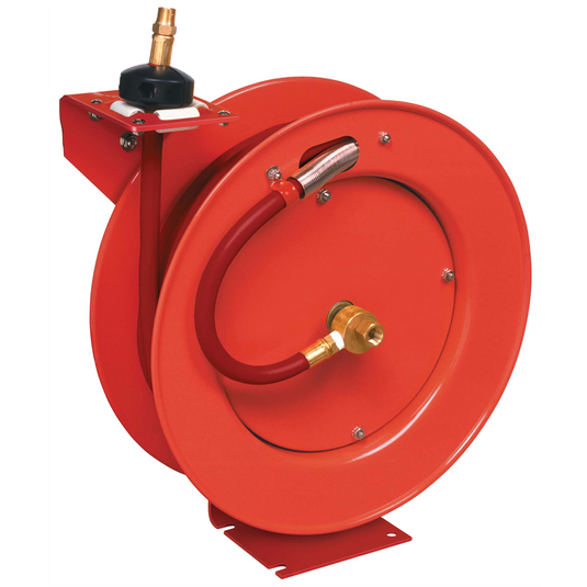 Lincoln Lubrication Value Series Air and Water 50' x 1/2"" Retractable Hose Reel
