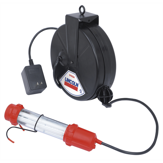 Lincoln Lubrication 13W fluorescent Impact Light w/ 30' Metal Reel