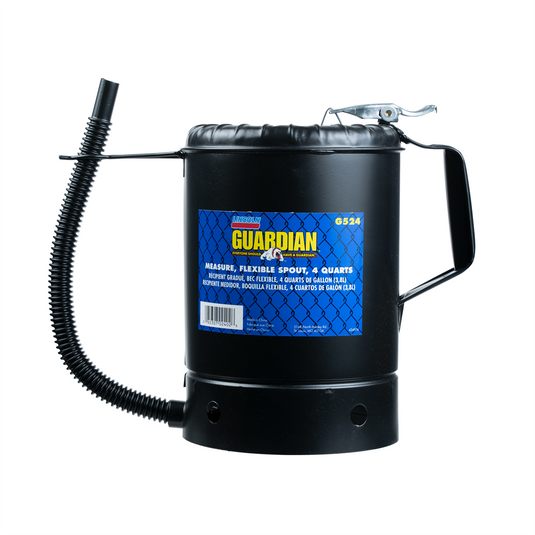 Lincoln Lubrication MEASURE LIQUID 4 QT. PAINTED STEEL FLEXIBLE SPOUT