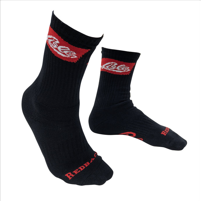 Lisle Lisle Crew Socks; Black