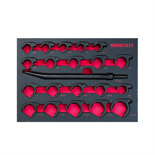 Milton Industries LTI Tool By MIlton 20-Piece SAE/METRIC Shockit Crows Foot Set - Heavy Duty Industrial/Hydraulic Fittings in Foam Tray